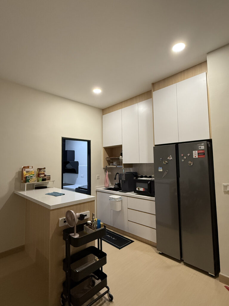 Modern dry kitchen cabinet detail