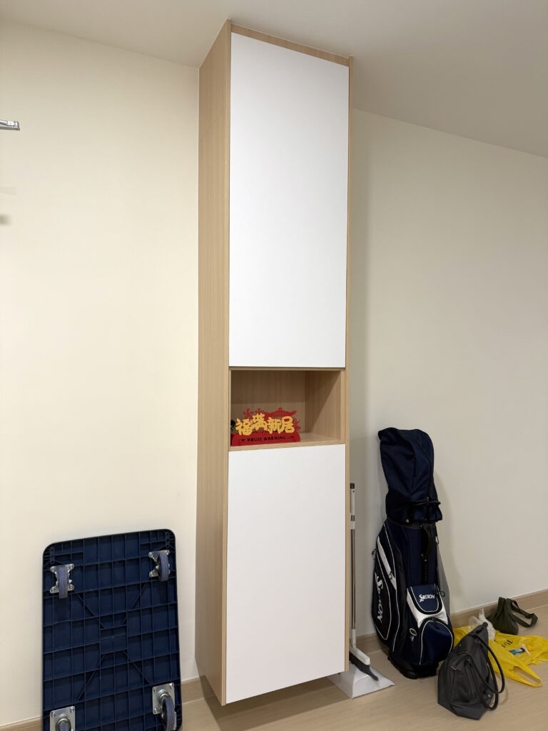 Shoe cabinet design at Ixora Residence