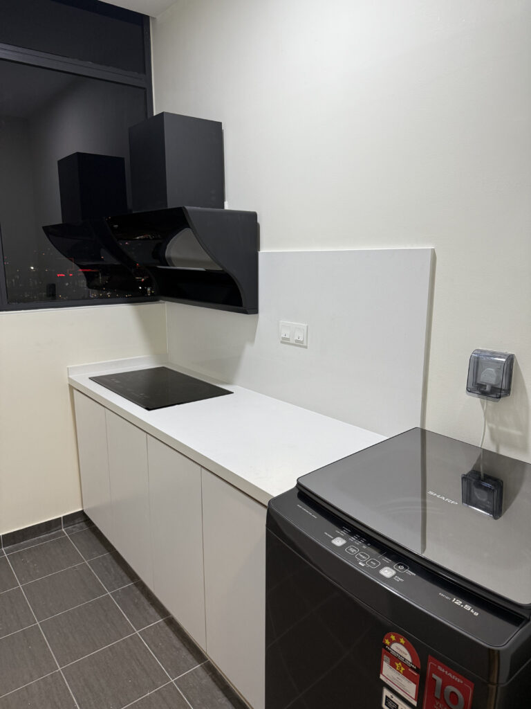 Yard cabinet storage design at Ixora Residence