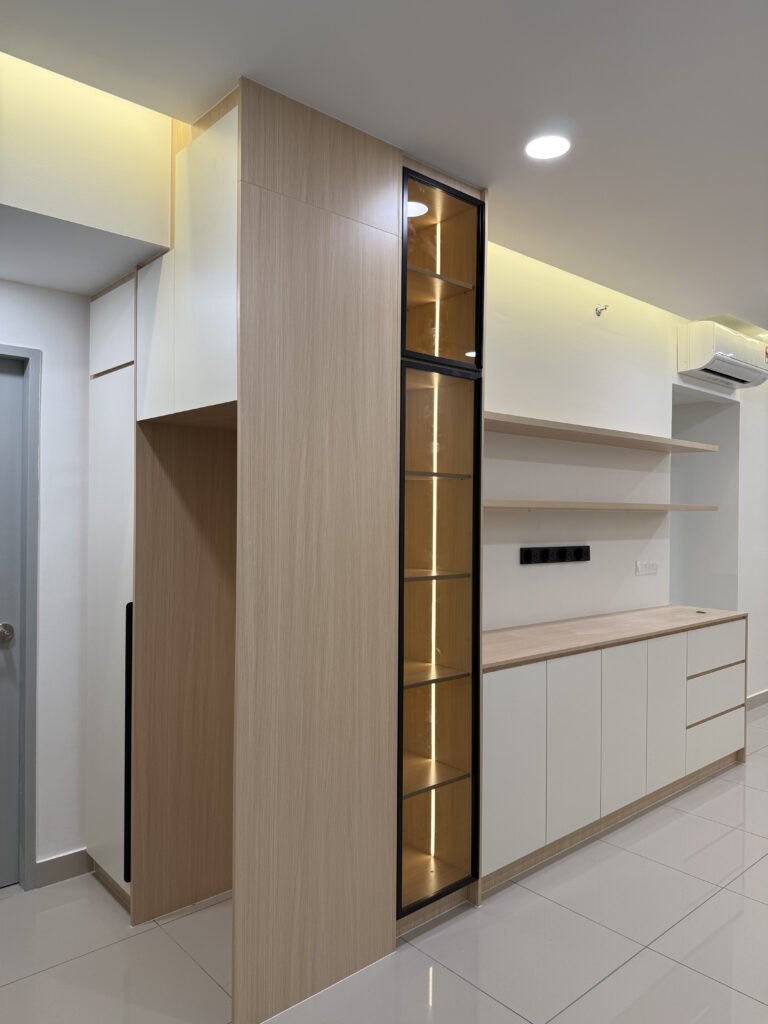 dining area cabinet design at M Luna Residensi Kepong