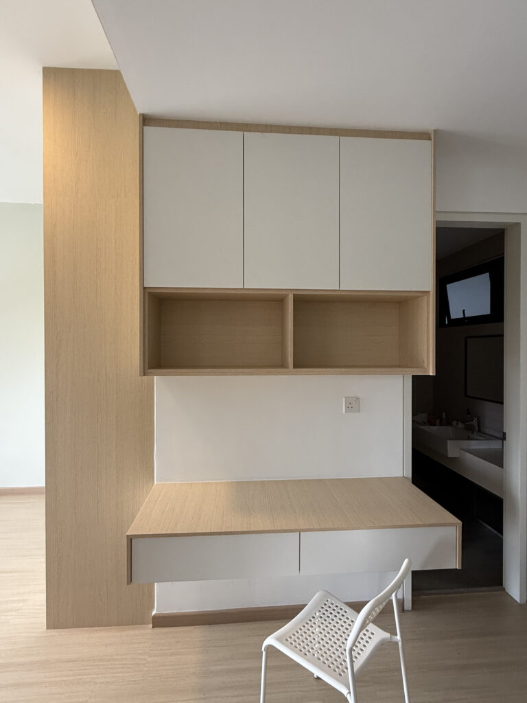 Living room cabinet design at Ixora Residence