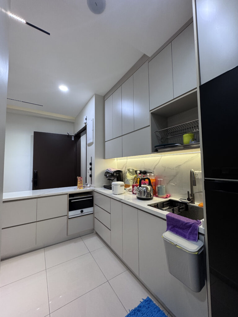 Modern kitchen cabinet storage design